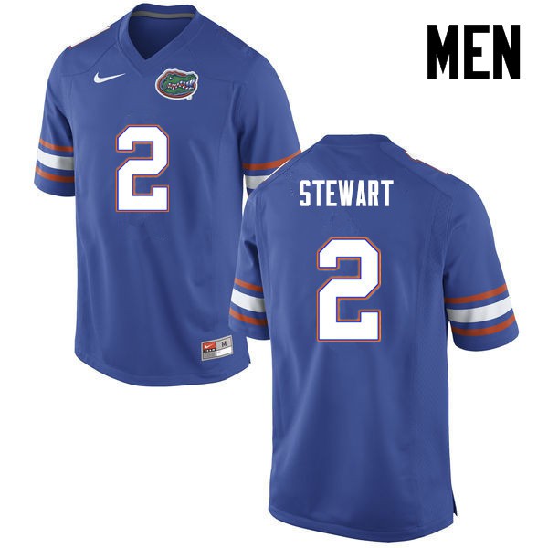 Florida Gators Men #2 Brad Stewart College Football Blue
